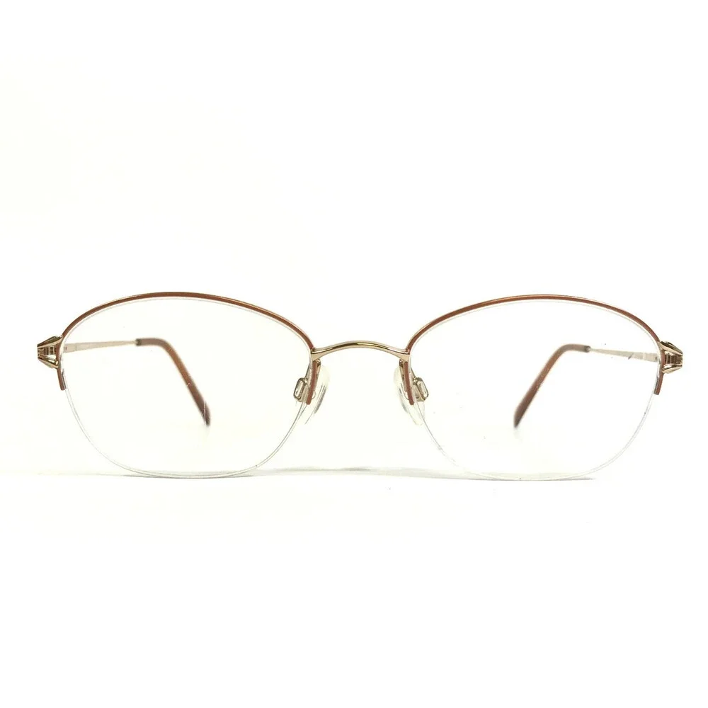 Aristar Eyeglasses Frames AR6840 028 Copper Brown Half Rim Round 51-19-140